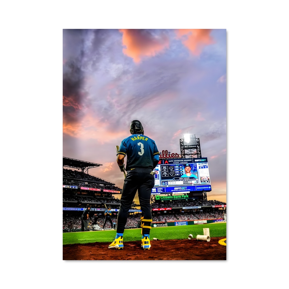 Poster Sunset Hero – affiche Baseball